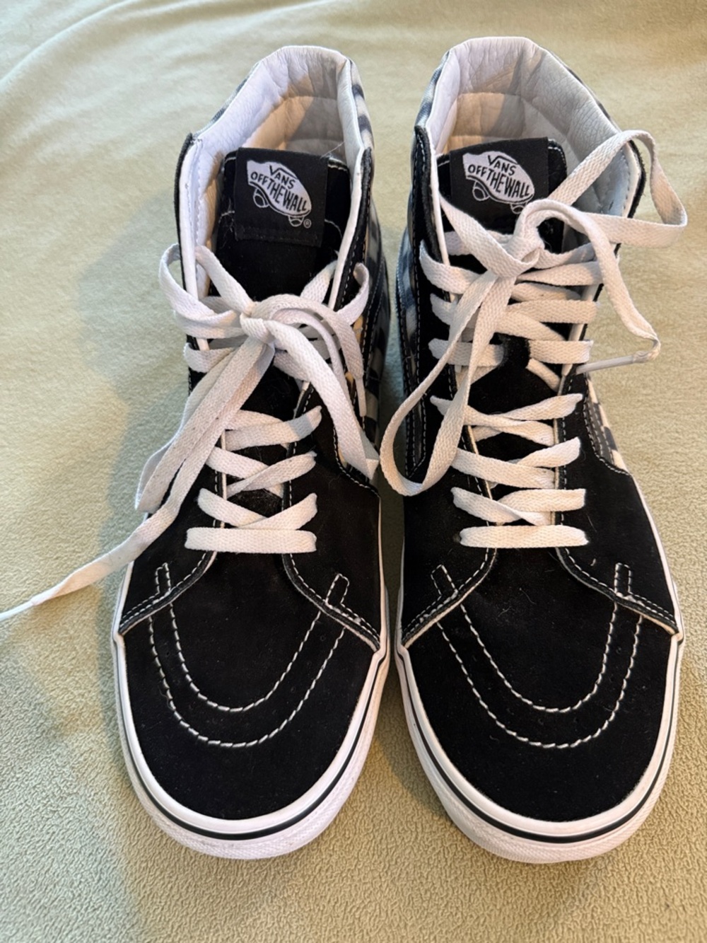 Vans Black & White High-Top Skate Sneakers